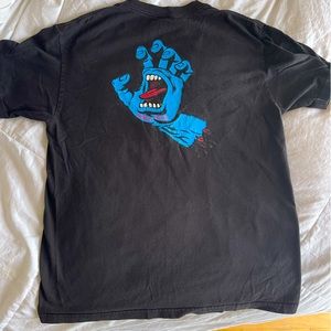 Size large black Santa Cruz original graphic tee shirt